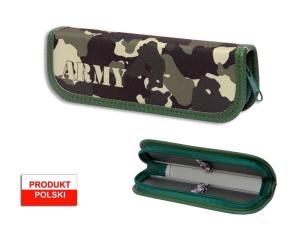 Opakowanie Piórnik szkolny WAR-1223 twardy mały moro zielone