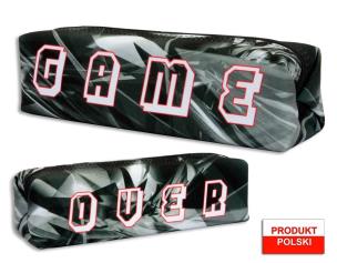 Opakowanie Piórnik szkolny WAR-1239 klocek Game Over szary