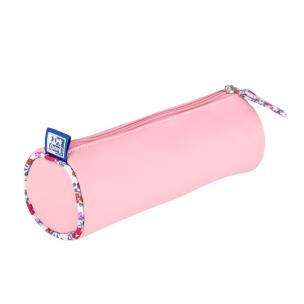 Opakowanie Piórnik tuba Floral Pastel jasnoróżowy OXFORD