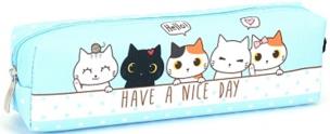 Opakowanie Piórnik tuba mała Kotki niebieski