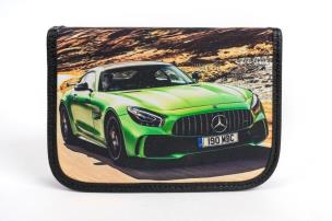 Opakowanie Piórnik z 2 klapkami Car zielony