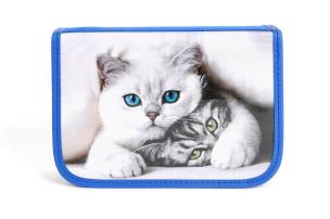 Opakowanie Piórnik z 2 klapkami Pets niebieski