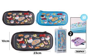 Opakowanie Piórnik z aplikacjami 3D 23x10cm Hero MIX