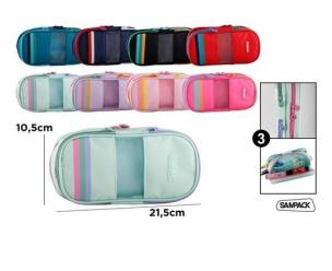 Opakowanie Piórnik z przegródkami 21,5x10,5cm MIX