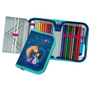 Piórnik z Wyposażeniem Spirit Mustang. Wydawca: Cass Film. Multiszop.pl Opakowanie Piórnik z Wyposażeniem Spirit Mustang