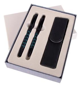 Opakowanie Pióro + długopis Dorian w etui ES j. niebieski