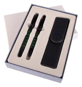 Opakowanie Pióro + długopis Dorian w etui ES zielony