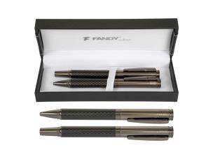 Opakowanie Pióro kulkowe + długopis Crater BR czarny