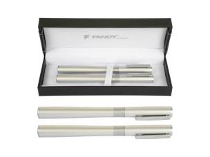 Opakowanie Pióro wieczne + długopis Virgo BF srebrny