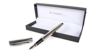 Opakowanie Pióro wieczne + wkłady Delta różowy srebrny