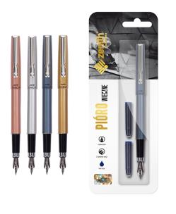 Opakowanie Pióro wieczne Zenith Omega Metallic + 2 naboje blister 1szt.mix