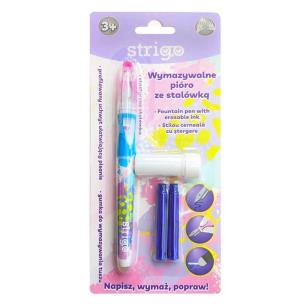 Opakowanie Pióro wymazywalne ze stalówką różowe STRIGO