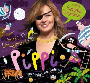 Pippi wchodzi na pokład audiobook. Autor: Lindgren Astrid. Multiszop.pl Okładka książki Pippi wchodzi na pokład audiobook