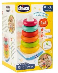 Piramidka kolorowa. Wydawca: Chicco. Multiszop.pl Opakowanie Piramidka kolorowa