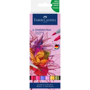 Pisak akwarelowy Goldfaber Aqua flowers 6szt. Wydawca: Faber Castell. Multiszop.pl Opakowanie Pisak akwarelowy Goldfaber Aqua flowers 6szt