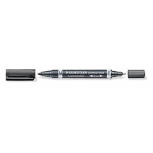 Opakowanie Pisak dwustronny Lumocolor M czarny (10szt)