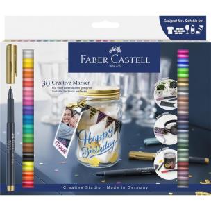 Pisak kreatywny 30 kolorów. Wydawca: Faber Castell. Multiszop.pl Opakowanie Pisak kreatywny 30 kolorów