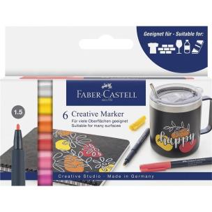 Pisak kreatywny summer breeze 6szt. Wydawca: Faber Castell. Multiszop.pl Opakowanie Pisak kreatywny summer breeze 6szt