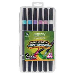 Opakowanie Pisaki pędzelkowe metaliczne dwustronne 12 kolorów