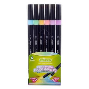 Opakowanie Pisaki pędzelkowe pastelowe dwustronne 6 kolorów