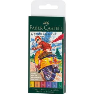Pisaki Pitt Artist Pen B kolory podstawowe 6szt. Wydawca: Faber Castell. Multiszop.pl Opakowanie Pisaki Pitt Artist Pen B kolory podstawowe 6szt