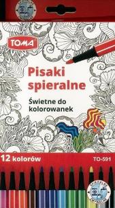 Pisaki zmywalne 12 kolorów TOMA. Wydawca: TOMA. Multiszop.pl Opakowanie Pisaki zmywalne 12 kolorów TOMA