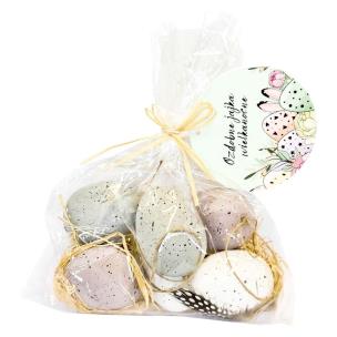 Opakowanie Pisanki wiszące biało-szare 6szt