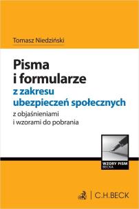 Okładka książki Pisma i formularze z zakresu ubezpieczeń..