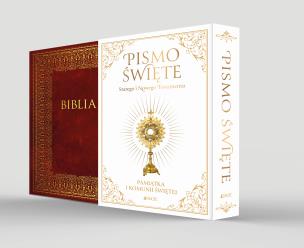 Okładka książki Pismo Święte Starego i Nowego Testamentu. Biblia domowa. Pamiątka I Komunii Świętej