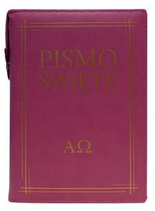 Okładka książki Pismo Święte w etui różowe