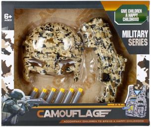 Opakowanie Pistolet na strzałki wojsko z akcesoriami