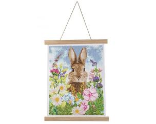 Plakat 35x45cm z mozaiką diamentową Zając i wiosna. Wydawca: EPEE. Multiszop.pl Opakowanie Plakat 35x45cm z mozaiką diamentową Zając i wiosna