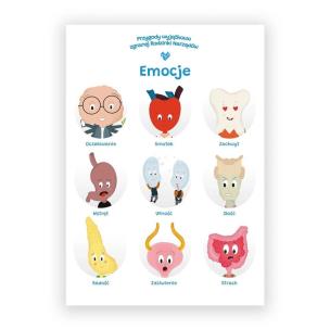Plakat edukacyjny. Emocje A2. Wydawca: BIOMEDICA. Multiszop.pl Opakowanie Plakat edukacyjny. Emocje A2