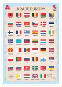 Plakat edukacyjny - Kraje Europy A3. Wydawca: LearnHow. Multiszop.pl Opakowanie Plakat edukacyjny - Kraje Europy A3