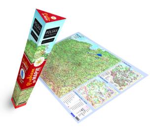 Okładka książki Plakat Mapa fizyczna Polski