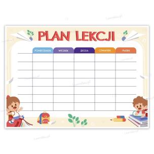 Opakowanie Plan lekcji A4 - dzieci (5szt)