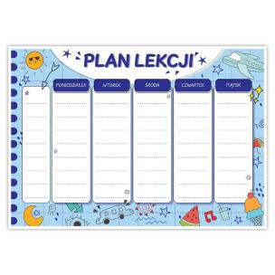 Plan lekcji A4 na lodówkę + pisak niebieski. Wydawca: LearnHow. Multiszop.pl Opakowanie Plan lekcji A4 na lodówkę + pisak niebieski