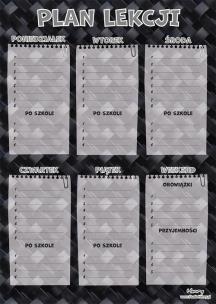 Opakowanie Plan lekcji z tabliczką mnożenia A4 Karbon