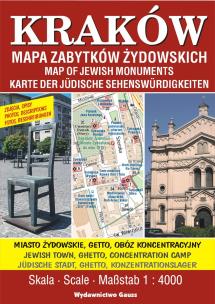 Okładka książki Plan miasta „Kraków – Mapa Zabytków Żydowskich”