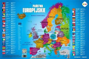 Plansza edukacyjna Mapa Europy HAPPY COLOR. Wydawca: GDD. Multiszop.pl Opakowanie Plansza edukacyjna Mapa Europy HAPPY COLOR