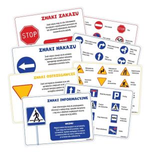 Plansze edukacujne - znaki drogowe. Wydawca: LearnHow. Multiszop.pl Opakowanie Plansze edukacujne - znaki drogowe