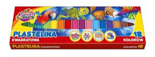 Opakowanie Plastelina 18 kol.kwadratowa