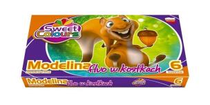 Opakowanie Plastelina 6 kol.fluorescencyjna Koma-Plast w kostce