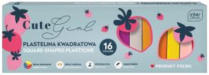 Plastelina kwadratowa 16 kolorów Cute Girl. Wydawca: INTERDRUK. Multiszop.pl Opakowanie Plastelina kwadratowa 16 kolorów Cute Girl