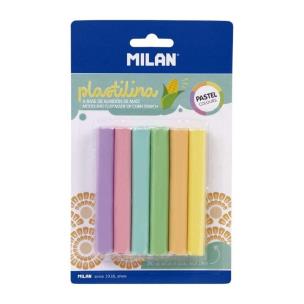 Plastelina pastel 6 kolorów x 11g MILAN. Wydawca: MILAN. Multiszop.pl Opakowanie Plastelina pastel 6 kolorów x 11g MILAN