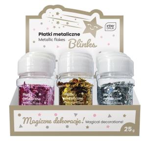 Opakowanie Płatki metaliczne do dekoracji 25g Blinks (9szt)