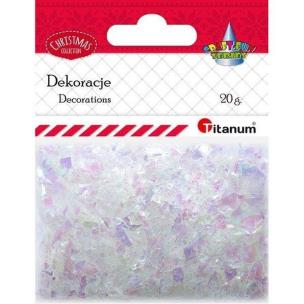 Opakowanie Płatki ornamentowe foliowe białe perłowe 20g