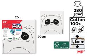 Opakowanie Płótno do malowania miś 20x20