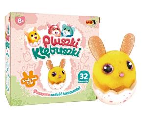Pluszki-Kłębuszki 32el Króliczek Tobi. Wydawca: EPEE. Multiszop.pl Opakowanie Pluszki-Kłębuszki 32el Króliczek Tobi