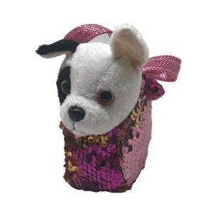 Opakowanie Pluszowy piesek w cekinowej torbie